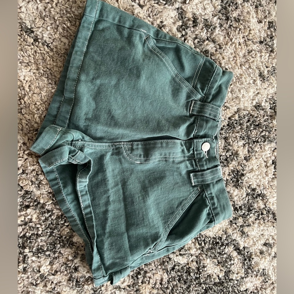 Sage Green Jean Shorts.